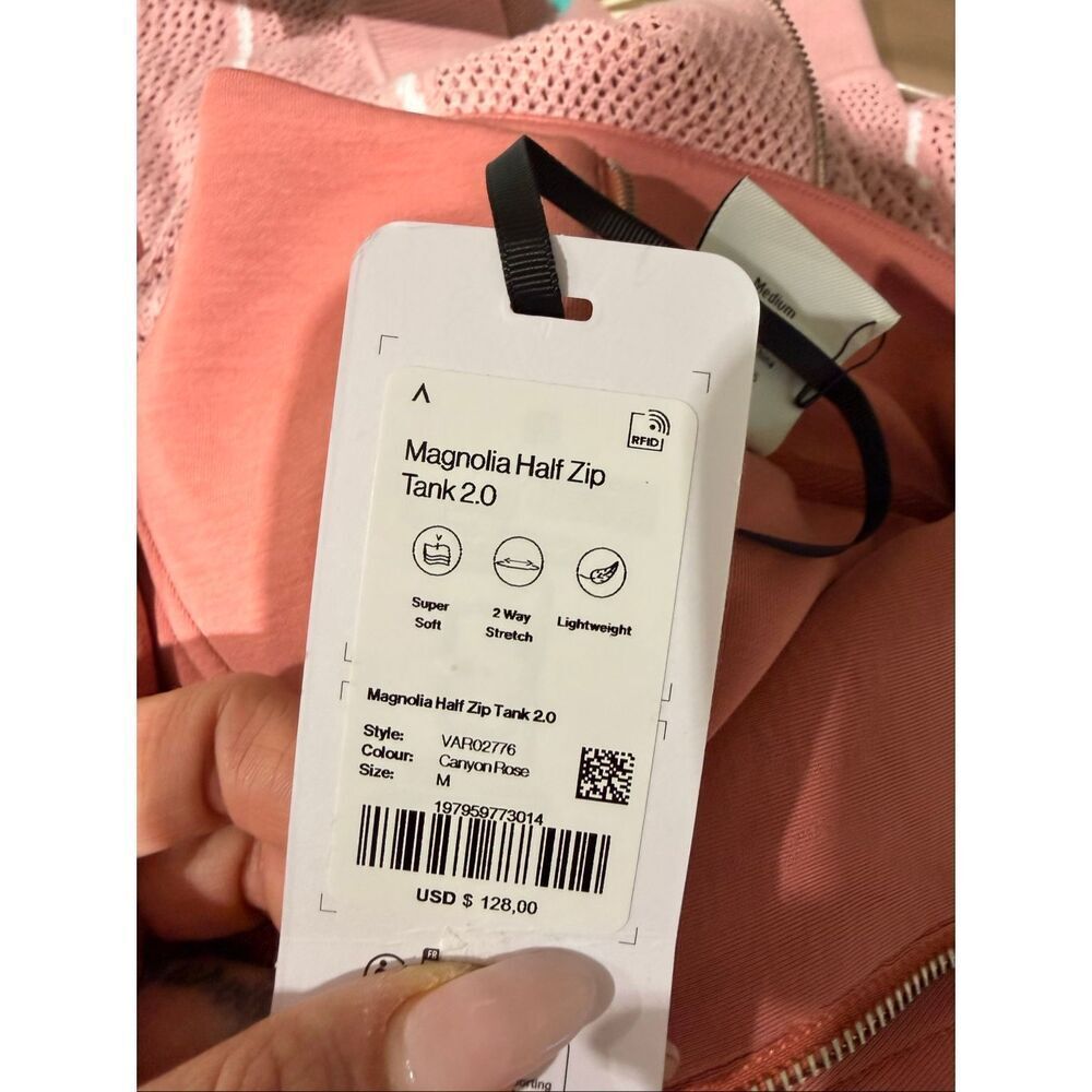 Varley Magnolia Chic Yoga Half Zip 2.0 Tank Canyon Rose Medium - Picture 5 of 5